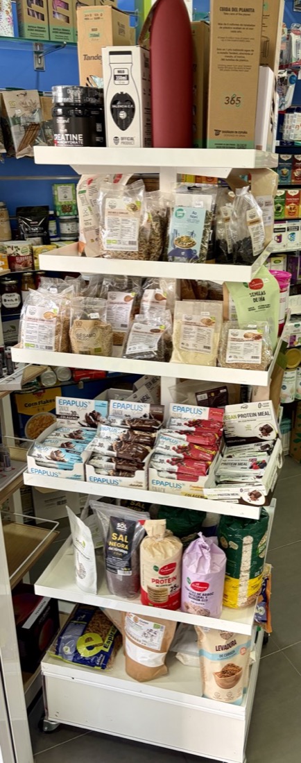 Expositor de productos ecológicos